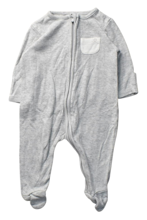 A Grey Onesies from Mori in size 0-3M for boy. (Front View)