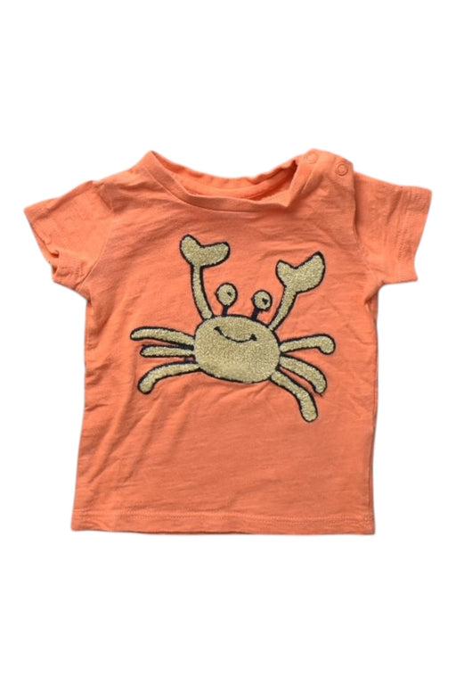 A Orange Short Sleeve T Shirts from Seed in size 0-3M for boy. (Front View)