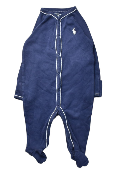 A Navy Onesies from Ralph Lauren in size 3-6M for boy. (Front View)