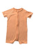A Peach Short Sleeve Rompers from Mori in size 6-12M for boy. (Front View)