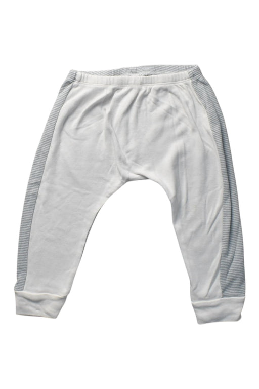 A White Casual Pants from Mori in size 6-12M for boy. (Front View)