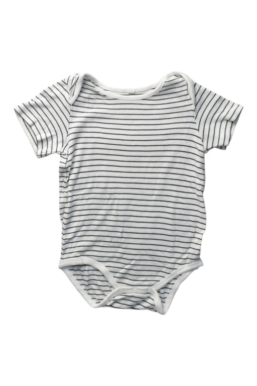 A White Short Sleeve Bodysuits from Mori in size 18-24M for boy. (Front View)