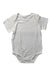 A White Short Sleeve Bodysuits from Mori in size 18-24M for girl. (Front View)