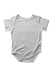A Grey Short Sleeve Bodysuits from Mori in size 18-24M for boy. (Front View)