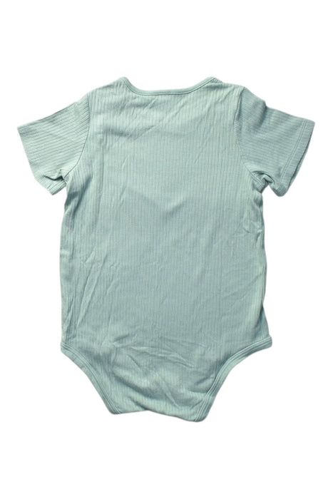 A Green Short Sleeve Bodysuits from Mori in size 18-24M for boy. (Back View)