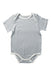 A Blue Short Sleeve Bodysuits from Mori in size 18-24M for boy. (Front View)