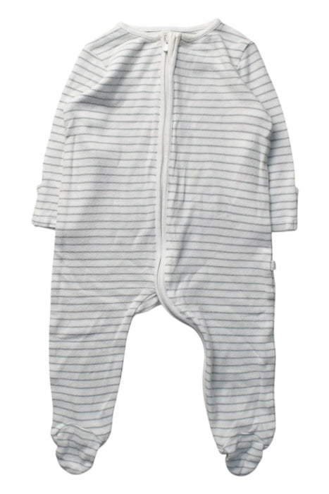 A White Onesies from Mori in size 6-12M for boy. (Front View)