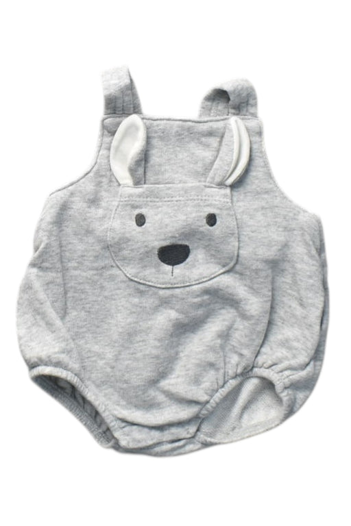 A Grey Sleeveless Rompers from Seed in size Newborn for girl. (Front View)