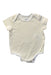 A Beige Short Sleeve Bodysuits from Ralph Lauren in size 0-3M for girl. (Front View)