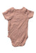A Pink Short Sleeve Bodysuits from Mori in size Newborn for girl. (Back View)