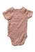A Pink Short Sleeve Bodysuits from Mori in size Newborn for girl. (Back View)