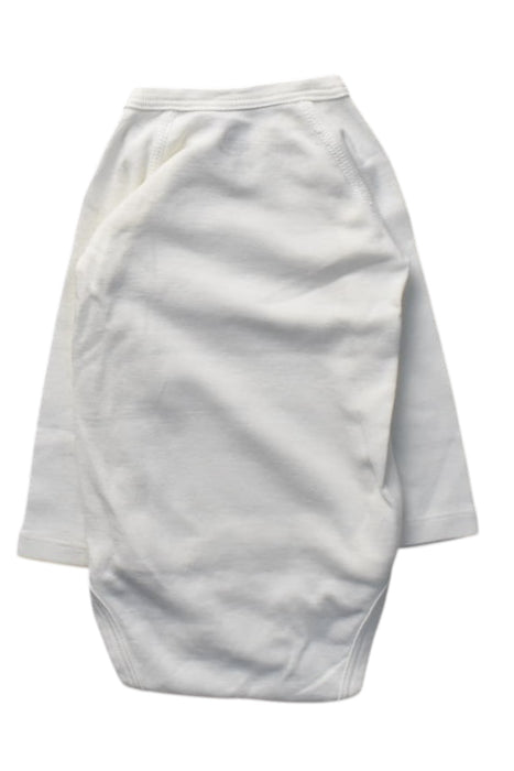 A White Long Sleeve Bodysuits from Petit Bateau in size 3-6M for girl. (Back View)