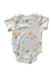A Multicolour Short Sleeve Bodysuits from Mori in size Newborn for girl. (Back View)