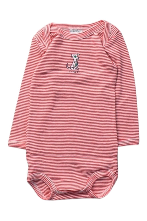 A Pink Long Sleeve Bodysuits from Petit Bateau in size 3-6M for boy. (Front View)