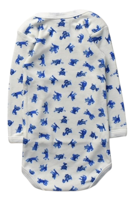 A White Long Sleeve Bodysuits from Petit Bateau in size 3-6M for boy. (Back View)