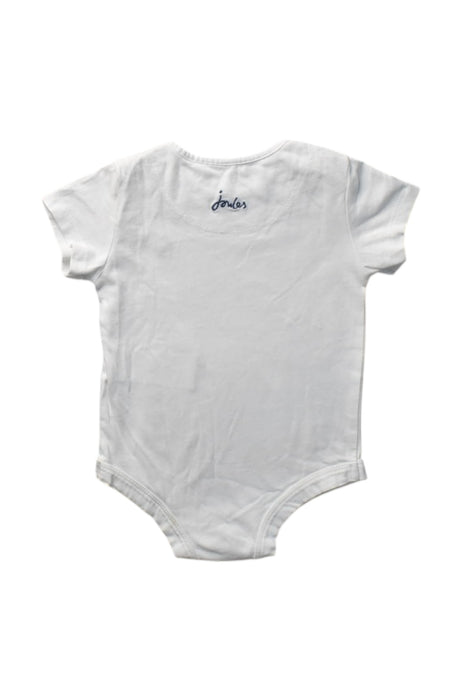 A White Short Sleeve Bodysuits from Joules in size 6-12M for boy. (Back View)