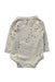 A Grey Long Sleeve Bodysuits from 1 + in the family in size 0-3M for girl. (Back View)