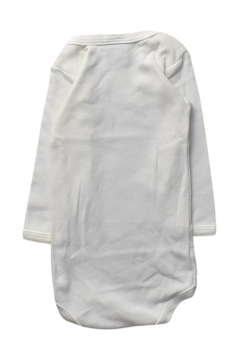 A White Long Sleeve Bodysuits from Petit Bateau in size 3-6M for boy. (Back View)