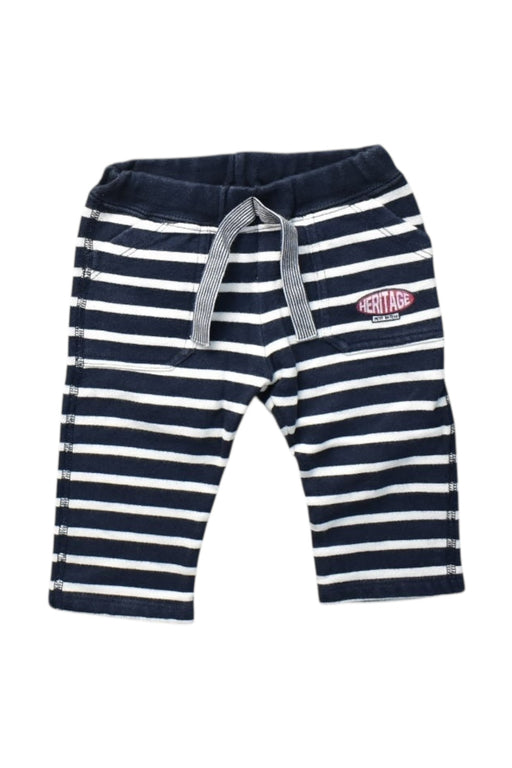 A Navy Casual Pants from Petit Bateau in size 3-6M for boy. (Front View)