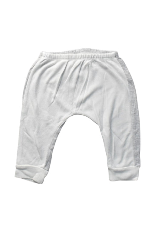 A White Casual Pants from Mori in size 6-12M for boy. (Front View)