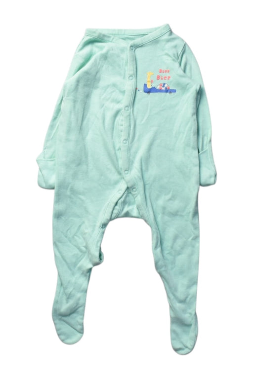 A Green Onesies from Mothercare in size 3-6M for boy. (Front View)