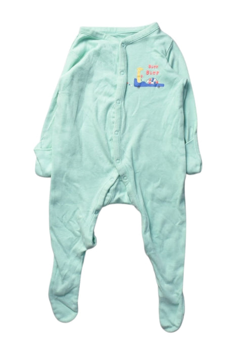 A Green Onesies from Mothercare in size 3-6M for boy. (Front View)