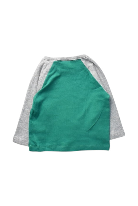 A Green Long Sleeve T Shirts from Petit Bateau in size 3-6M for boy. (Back View)