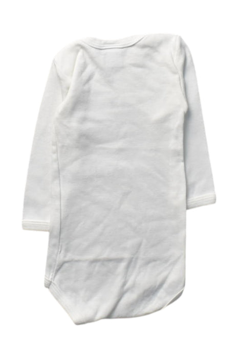 A White Long Sleeve Bodysuits from Petit Bateau in size 3-6M for girl. (Back View)