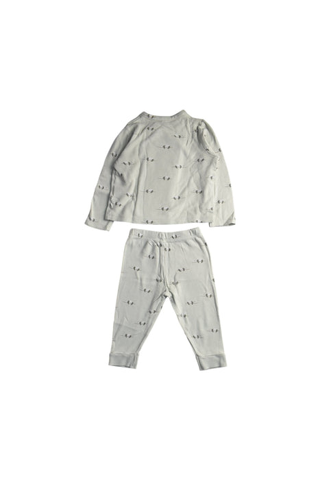 A Grey Pyjama Sets from Mori in size 6-12M for boy. (Back View)