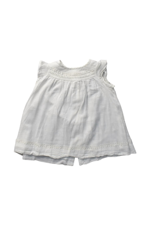 A White Sleeveless Dresses from Bonpoint in size 3-6M for girl. (Front View)