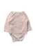 A Pink Long Sleeve Bodysuits from Mori in size Newborn for girl. (Back View)
