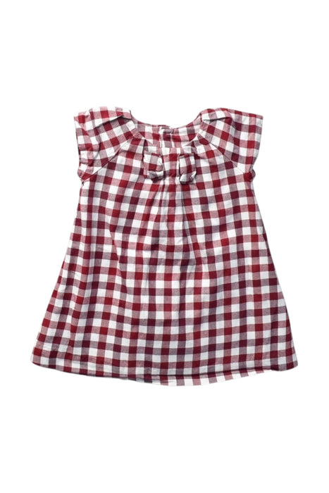 A Red Short Sleeve Dresses from Jacadi in size 3-6M for girl. (Front View)