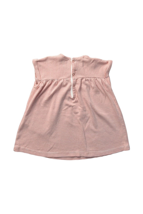 A Pink Sleeveless Dresses from Petit Bateau in size 3-6M for girl. (Back View)
