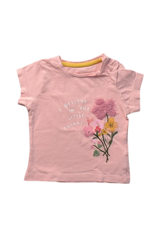 A Pink Short Sleeve Tops from Mothercare in size 6-12M for girl. (Front View)