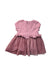 A Pink Short Sleeve Dresses from Chateau de Sable in size 3-6M for girl. (Back View)