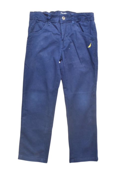 A Navy Casual Pants from Nautica in size 5T for boy. (Front View)