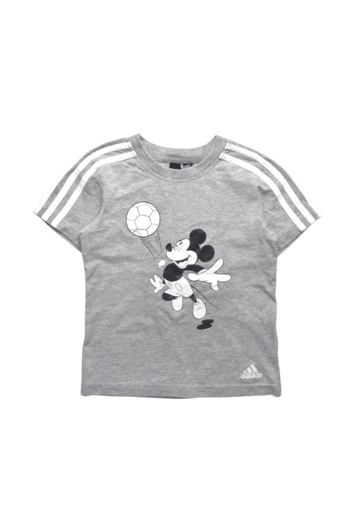 A Grey Short Sleeve T Shirts from Adidas in size 4T for boy. (Front View)