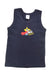 A Navy Sleeveless T Shirts from Petit Bateau in size 4T for boy. (Front View)