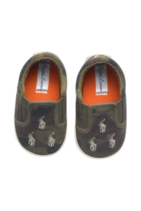 A Green Slip Ons from Ralph Lauren in size 6-12M for boy. (Back View)