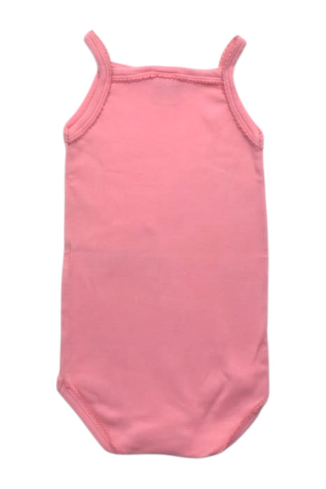 A Pink Sleeveless Bodysuits from Petit Bateau in size 12-18M for girl. (Back View)