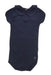 A Navy Short Sleeve Bodysuits from Petit Bateau in size 12-18M for girl. (Front View)