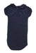 A Navy Short Sleeve Bodysuits from Petit Bateau in size 12-18M for girl. (Back View)