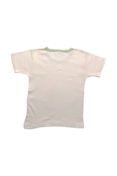 A White Short Sleeve T Shirts from Petit Bateau in size 4T for girl. (Back View)