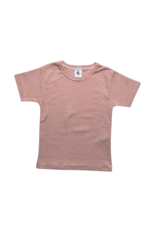 A Red Short Sleeve T Shirts from Petit Bateau in size 3T for girl. (Front View)