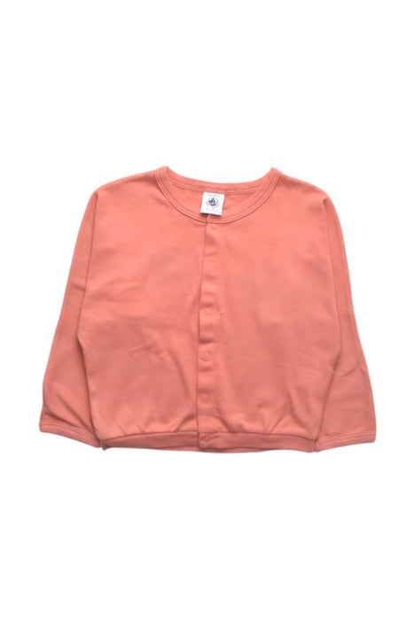 A Peach Cardigans from Petit Bateau in size 3T for girl. (Front View)