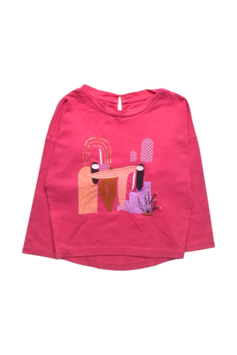 A Pink Long Sleeve Tops from Catimini in size 2T for girl. (Front View)