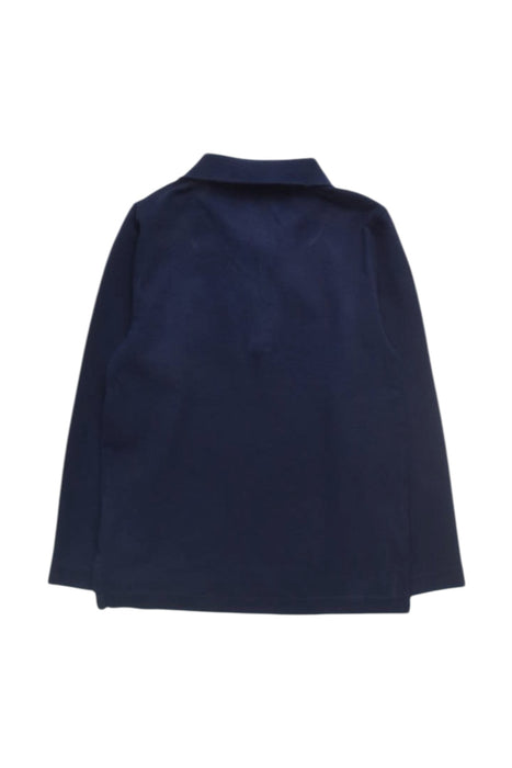 A Navy Long Sleeve Polos from Crewcuts in size 3T for boy. (Back View)