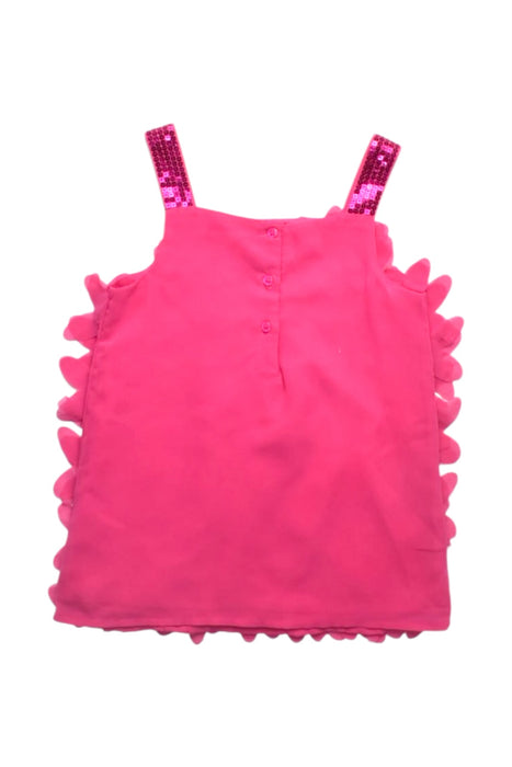 A Pink Sleeveless Dresses from Mothercare in size 6T for girl. (Back View)