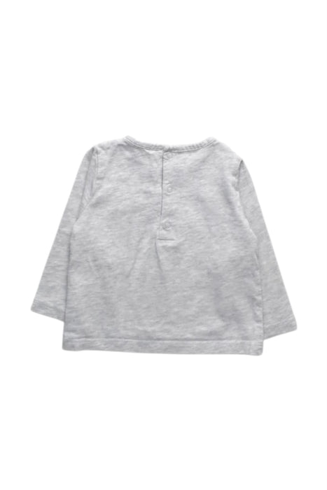 A Grey Long Sleeve Tops from The Little White Company in size 3-6M for boy. (Back View)