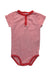A Red Short Sleeve Bodysuits from Petit Bateau in size 6-12M for girl. (Front View)
